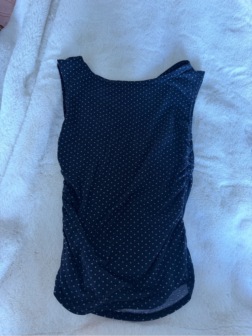 Classic Black Polka Dot Sleeveless Top